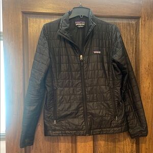 Patagonia Nano Black Puffer Jacket Lightweight Insulated Womens M